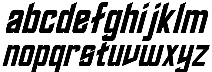 Roddenberry Italic Font LOWERCASE
