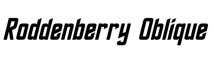 Roddenberry Oblique Font