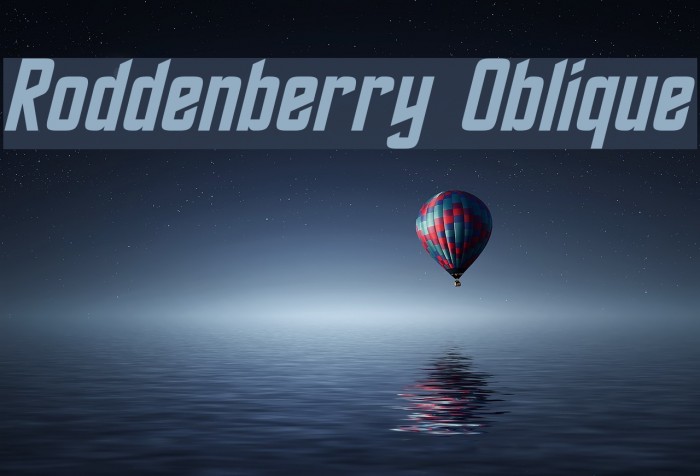 Roddenberry Oblique Font examples