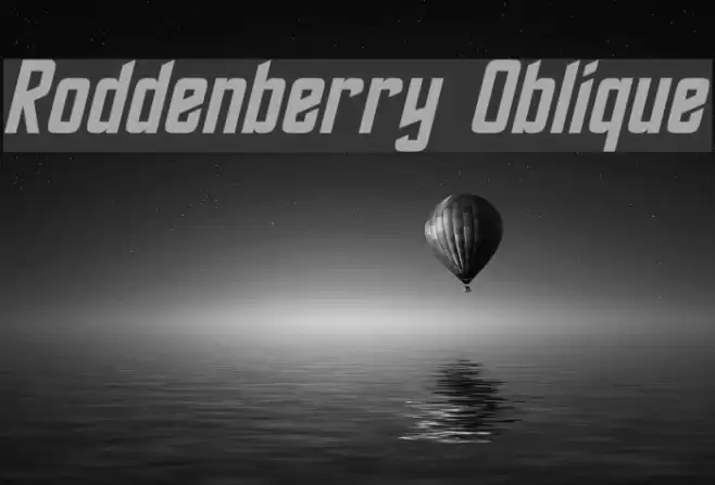 Roddenberry Oblique Font examples