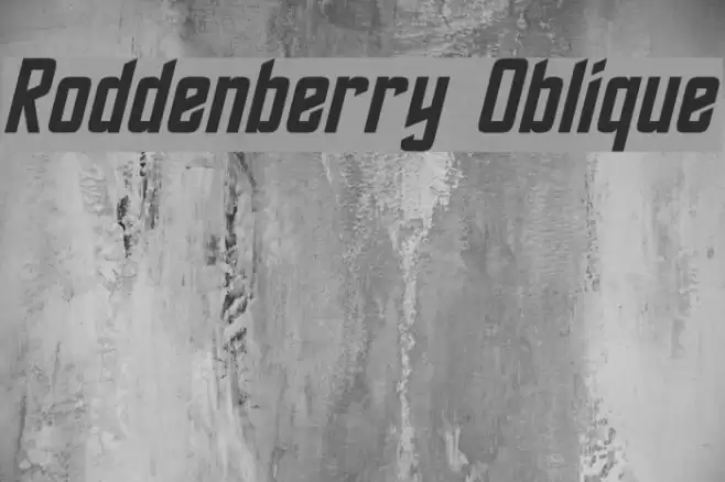 Roddenberry Oblique Font examples