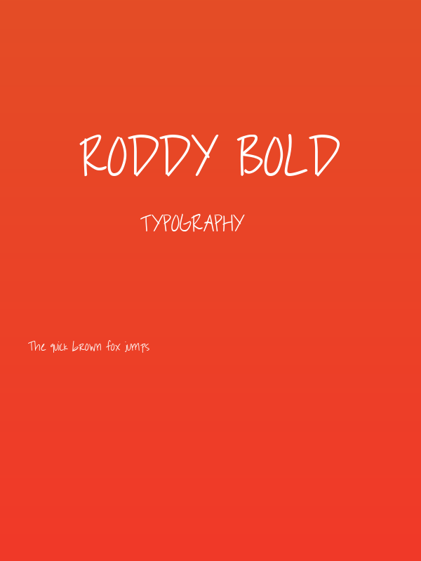 Roddy Bold Poster