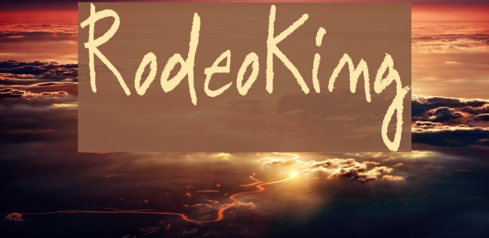 RodeoKing Font examples