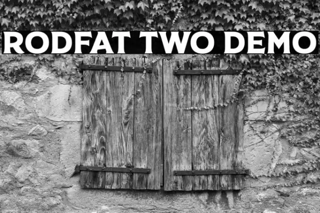 Rodfat Two Demo Font examples