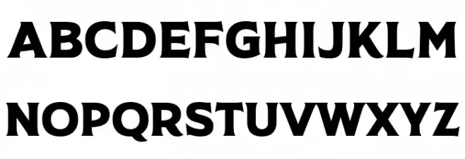 Rodfat Two Demo Schriftart Kleinbuchstaben