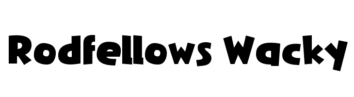 Rodfellows Wacky  フリーフォントのダウンロード