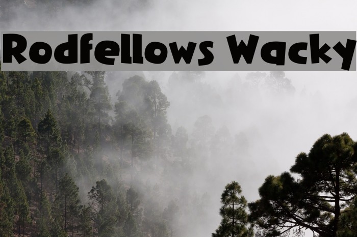 Rodfellows Wacky Font examples
