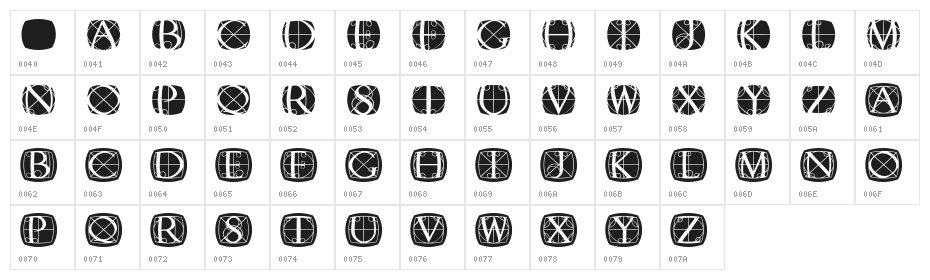 RodgauerOneRound Medium Character Map