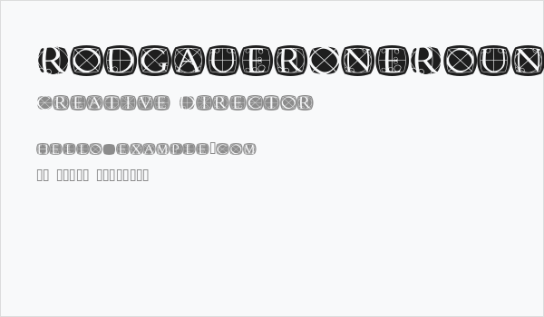 RodgauerOneRound Medium Business Card