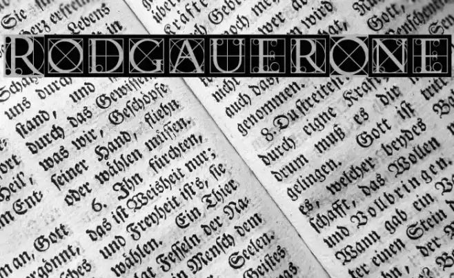 RodgauerOne Шрифта examples