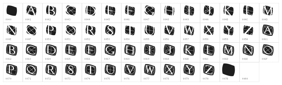 RodgauerThreeRounded Medium Character Map