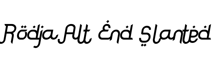 Rodja Alt End Slanted  Скачать бесплатные шрифты