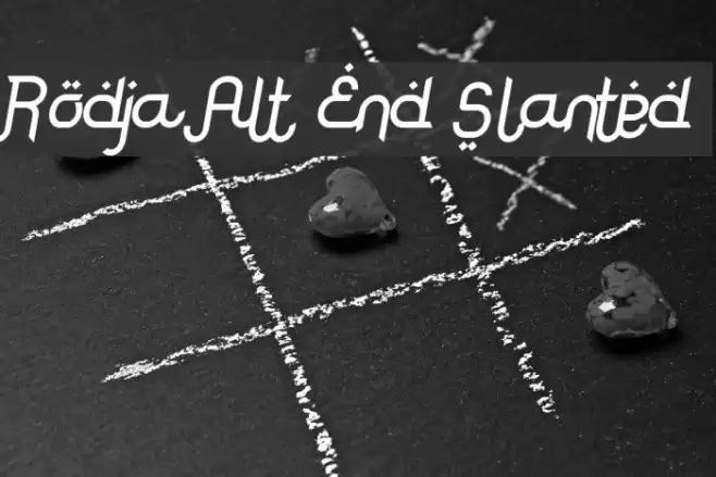Rodja Alt End Slanted Font examples