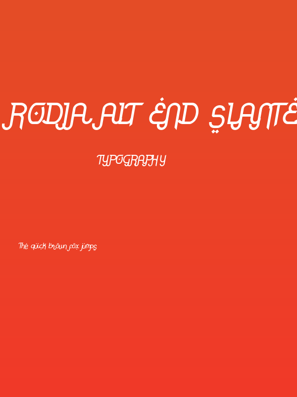 Rodja Alt End Slanted Poster