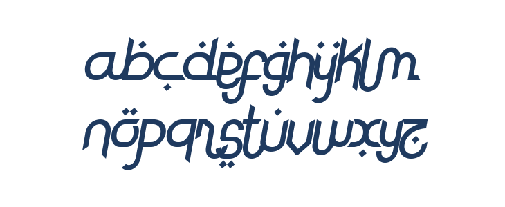 Rodja Alt End Slanted Lowercase