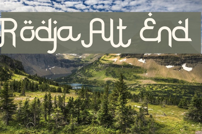 Rodja Alt End Font examples