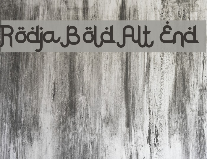 Rodja Bold Alt End Font examples