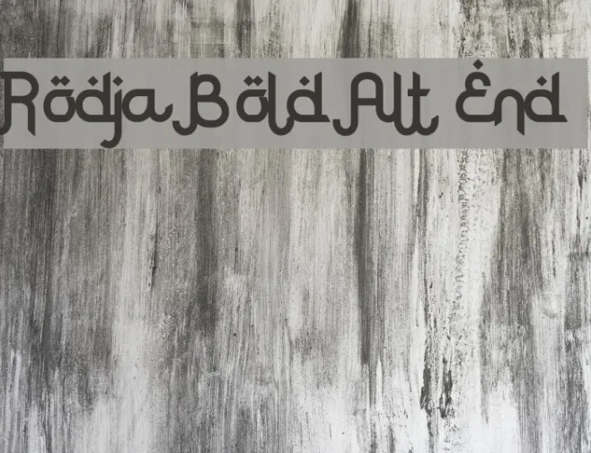 Rodja Bold Alt End Example 2