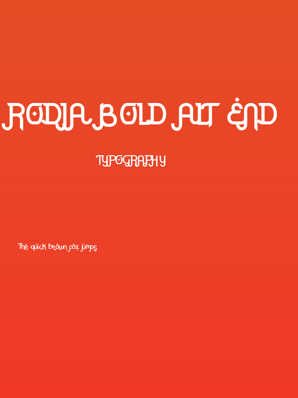 Rodja Bold Alt End Poster