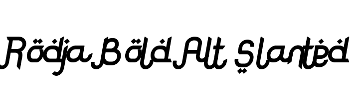 Rodja Bold Alt Slanted  नि: शुल्क फ़ॉन्ट्स डाउनलोड