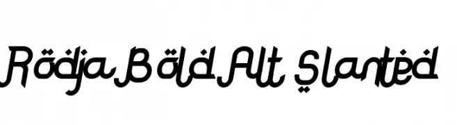 Rodja Bold Alt Slanted  नि: शुल्क फ़ॉन्ट्स डाउनलोड