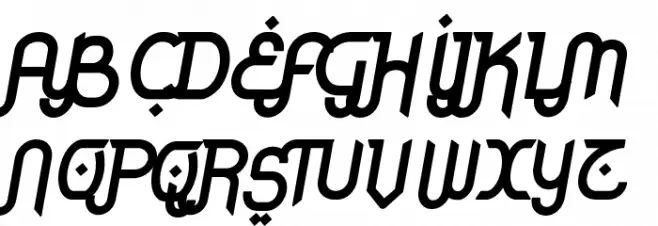 Rodja Bold Alt Slanted フォント 大文字