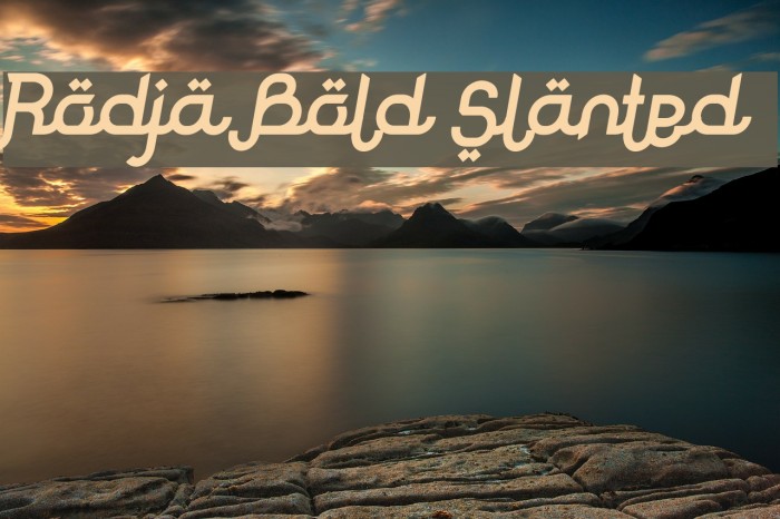 Rodja Bold Slanted Example 1