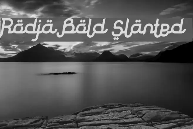 Rodja Bold Slanted Font examples
