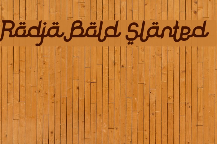 Rodja Bold Slanted Example 3