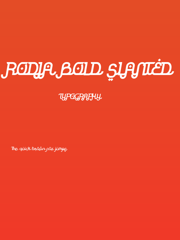 Rodja Bold Slanted Poster