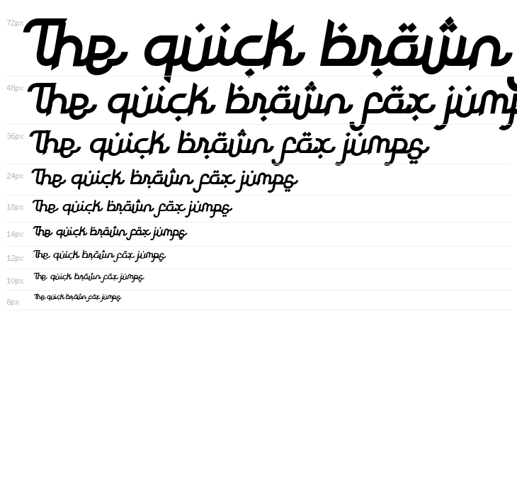 Rodja Bold Slanted Waterfall