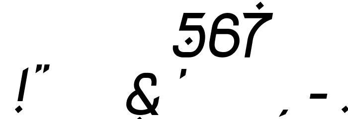 Rodja Slanted Font OTHER CHARS