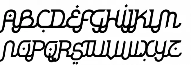 Rodja Slanted Schriftart Groß