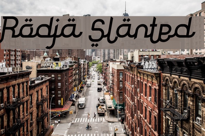 Rodja Slanted Font examples