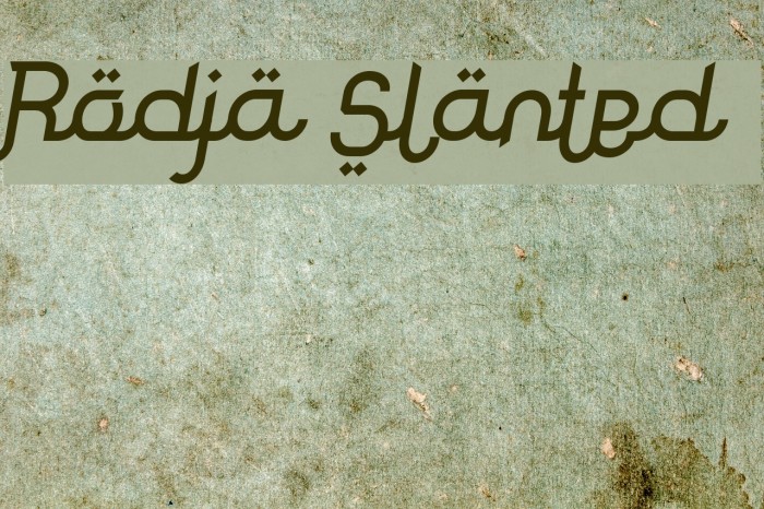 Rodja Slanted Font examples