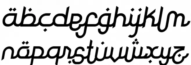 Rodja Slanted फ़ॉन्ट लोअरकेस