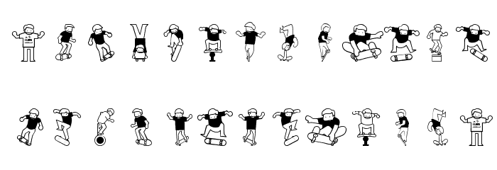 Rodney Mullen King Font LOWERCASE
