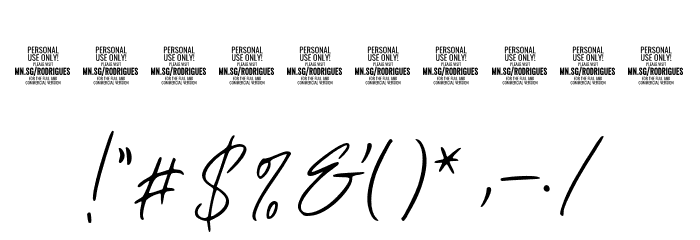 Rodrigues Font OTHER CHARS