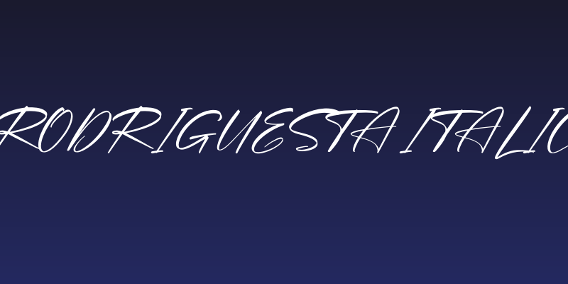 Rodriguesta Italic Social Header