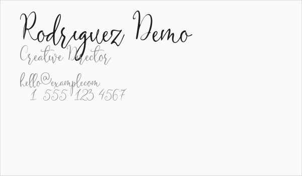 Rodriguez Demo Business Card