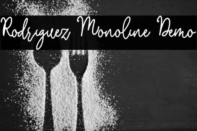 Rodriguez Monoline Demo Schriftart examples