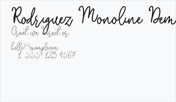 Rodriguez Monoline Demo Business Card