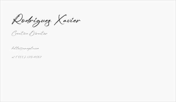 Rodriguez Xavier Business Card