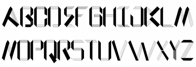Rodriguez_Geometric Paper Font Litere mari