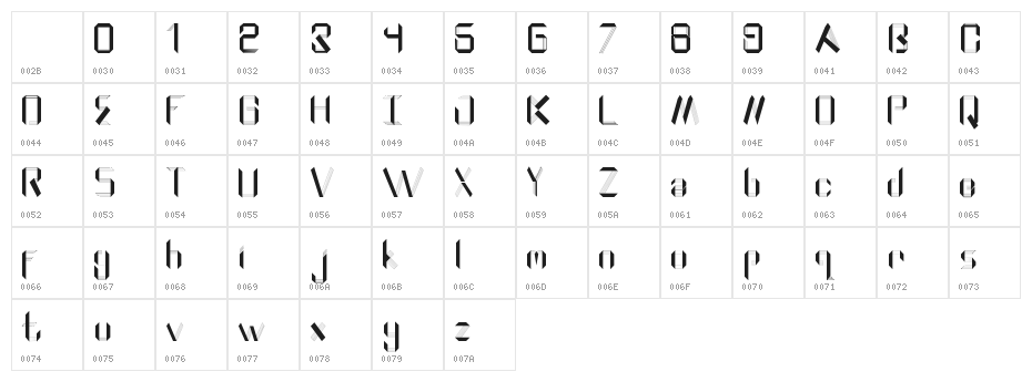 Rodriguez_Geometric Paper Character Map