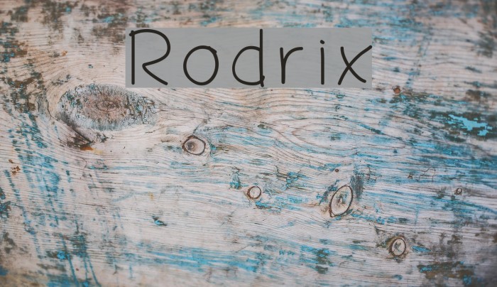 Rodrix Font examples
