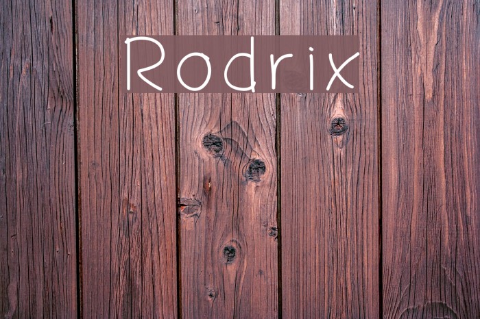 Rodrix Font examples