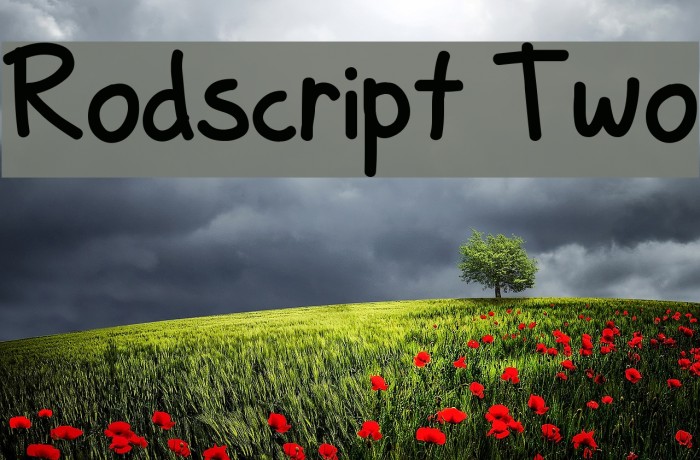 Rodscript Two Font examples