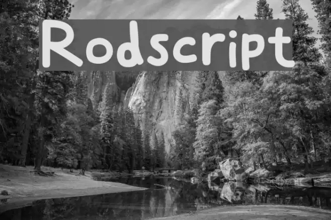 Rodscript Font examples