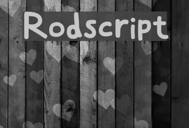Rodscript Font examples